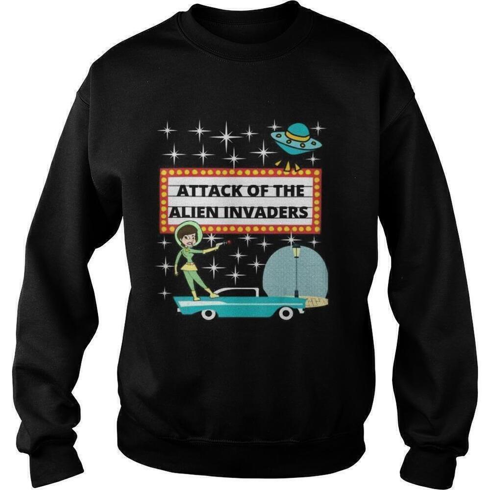 Retro 50s Sci Fi Attack Of The Alien Invaders Vintage Style Sweatshirt